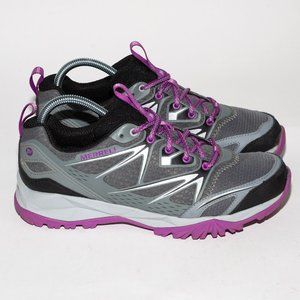 Merrell Capra Bolt Women's Purple Gray Hiking Shoes Low Top Lace Up J35472 Sz 9